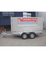 Tandem-as met huif 300x150x180cm 2500KG huren