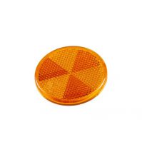 Reflector oranje rond 60mm met plakfolie