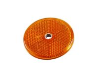 Reflector oranje rond 60mm met boutgat