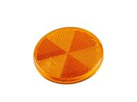 Reflector oranje rond 60mm met plakfolie