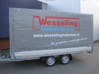 Plateauwagen met huif 405x180x180cm 2000KG huren