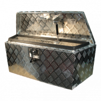 Opbergkist aluminium 90-66x30x35cm