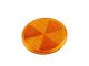 Reflector oranje rond 60mm met plakfolie